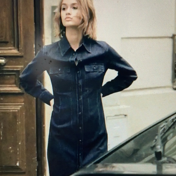 Zara denim button down dress - new with tags - Picture 3 of 8